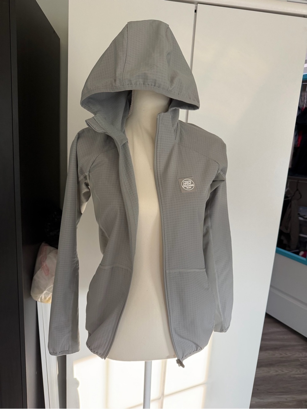 Skechers Light Gray Hooded Utility Jacket